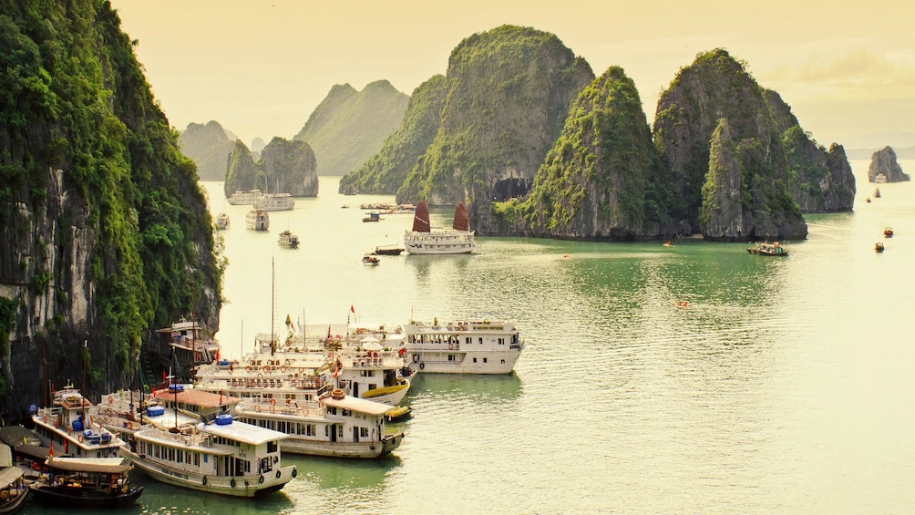 Amazing view of the stunning Ha Long Bay in Vietnam 