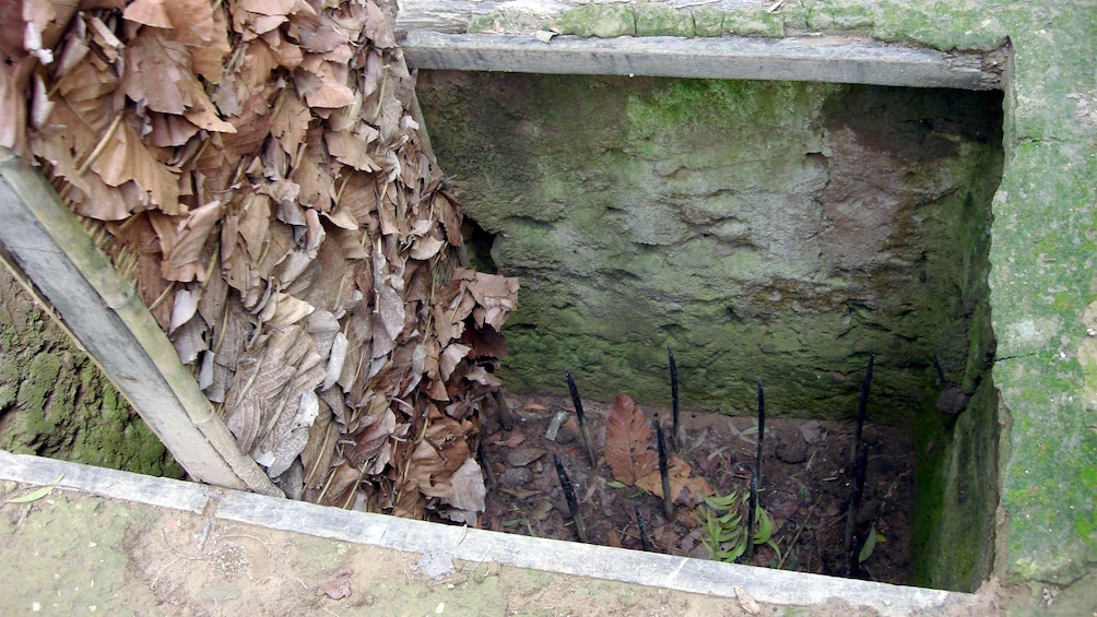 View of the Cu Chi tunnels in Vietnam