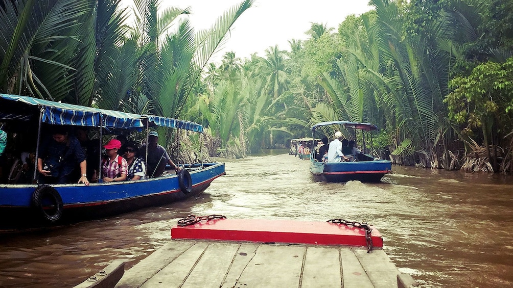 boats on the river in Vietnam