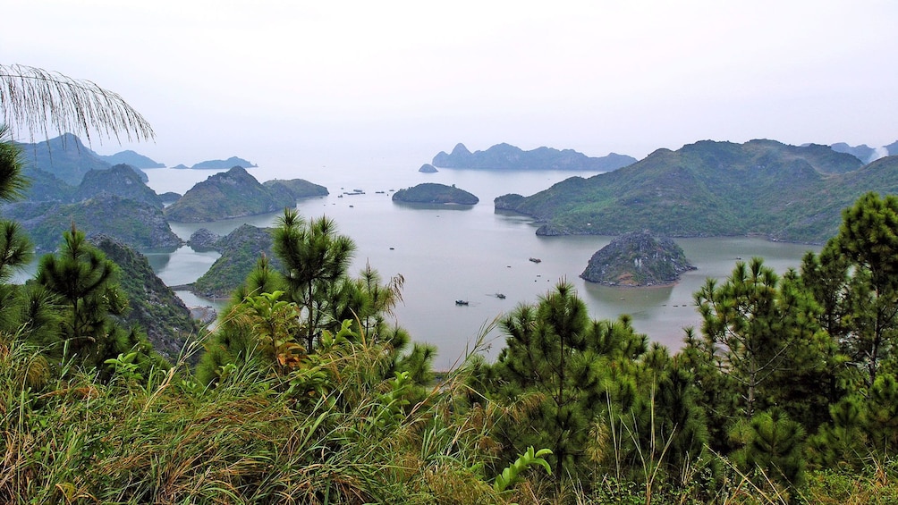 view of the mountain and water in Hanoi