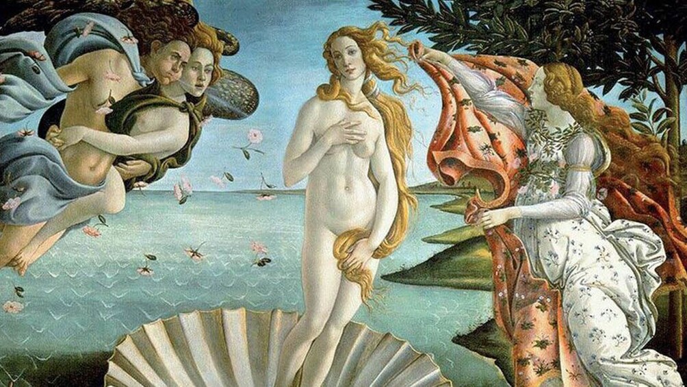 Birth of Venus painting by Sandro Botticelli.