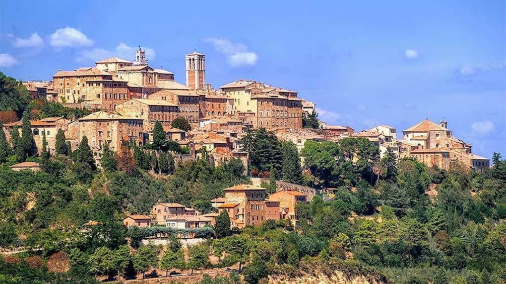 Stunning panoramic view of Montepulciano in Italy 