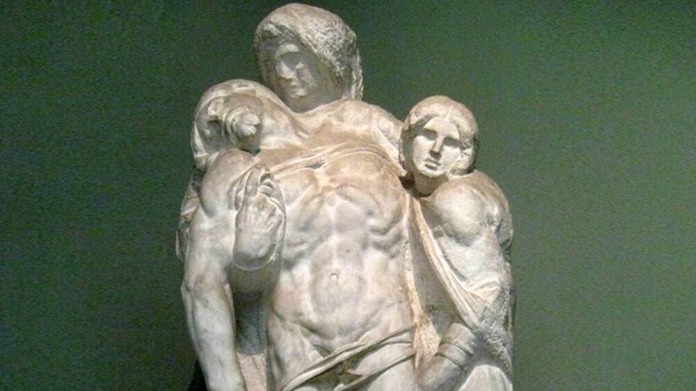 Close up of a statue at the Accademia Gallery in Florence