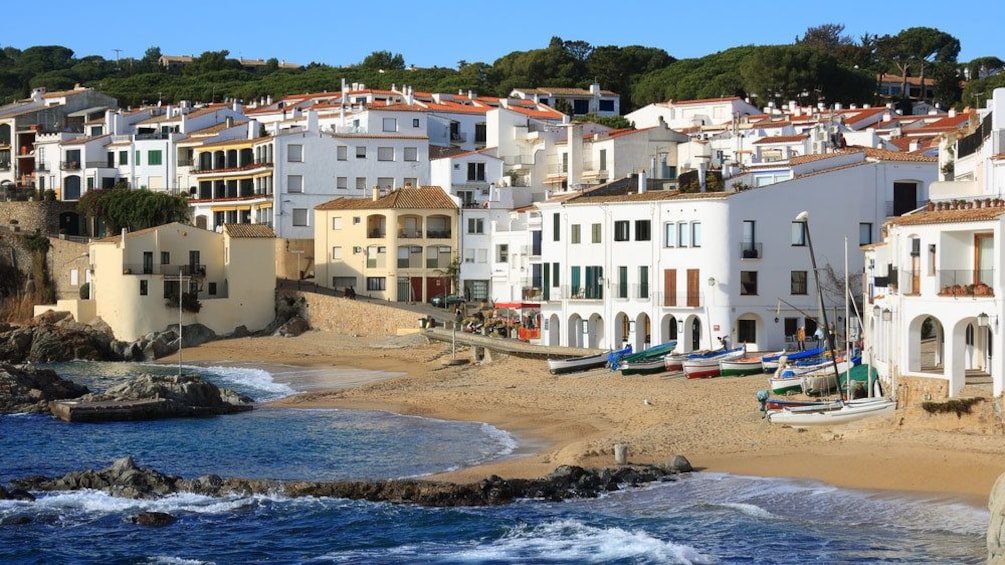 Buildings along the coast in Costa Brava