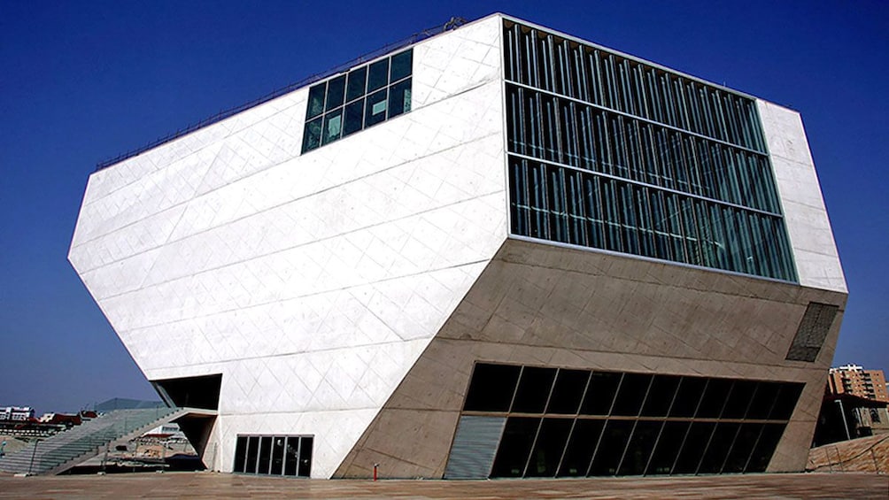 outside the Casa de Musica in Porto