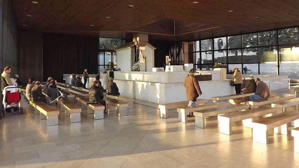 Seating area inside a building in Portugal 