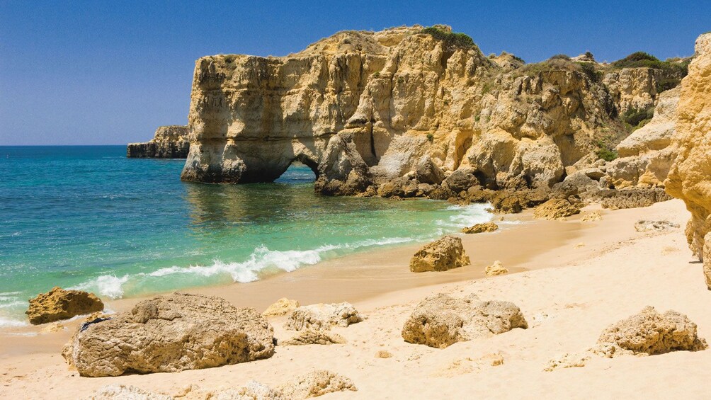 rocky beach in Lisbon
