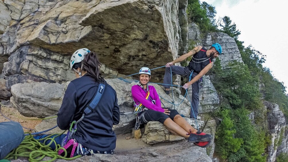 Show item 1 of 5. Rock climbers in Ontario