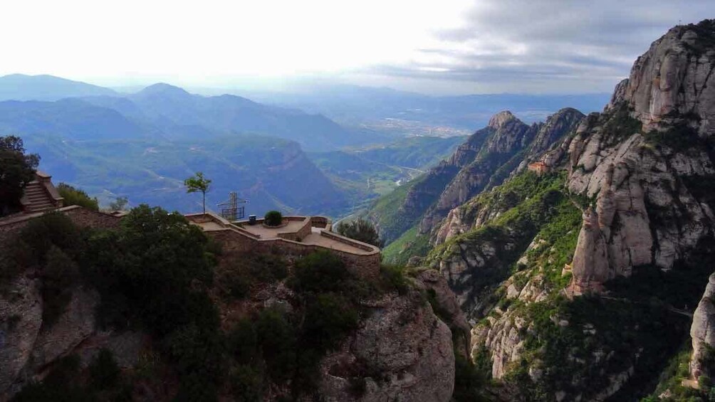 Monastery high in the mountains in Montserrat