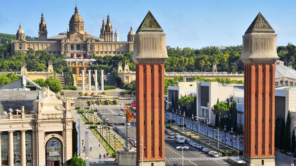 Aerial view of Palau Nacional.
