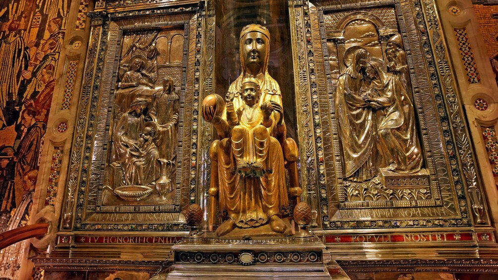 sculpture of religious depictions in Barcelona