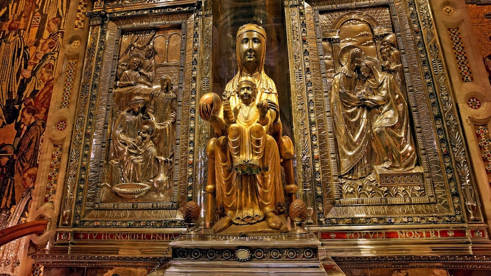 sculpture of religious depictions in Barcelona