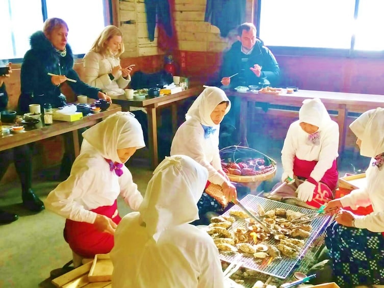 Meet Ama Female Divers at an Ama Hut in Hachiman Kamado, Mie