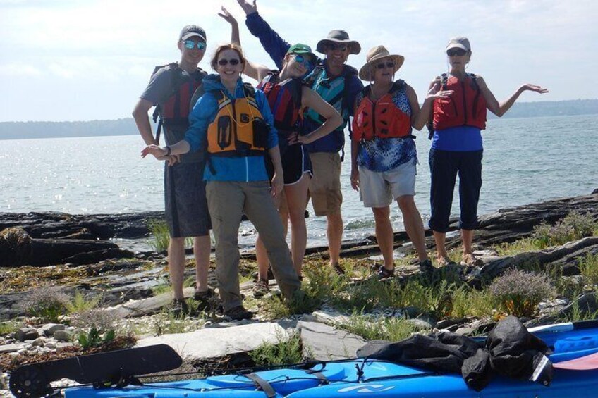 Happiness is a sea kayak trip to a very small island.