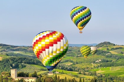 Luftballongtur i Chiantidalen i Toscana