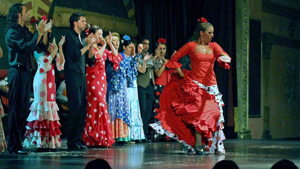 Stage view of the flamenco show in Seville 