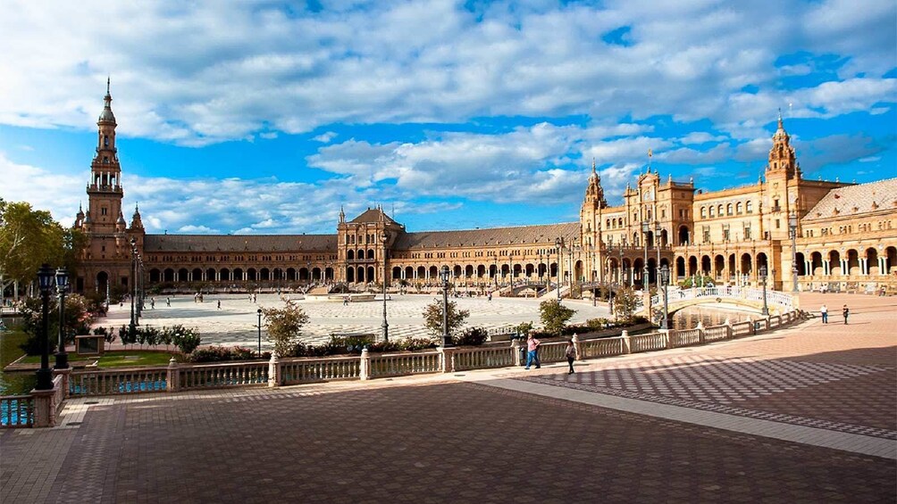 Panoramic view of a stunning building in Seville 