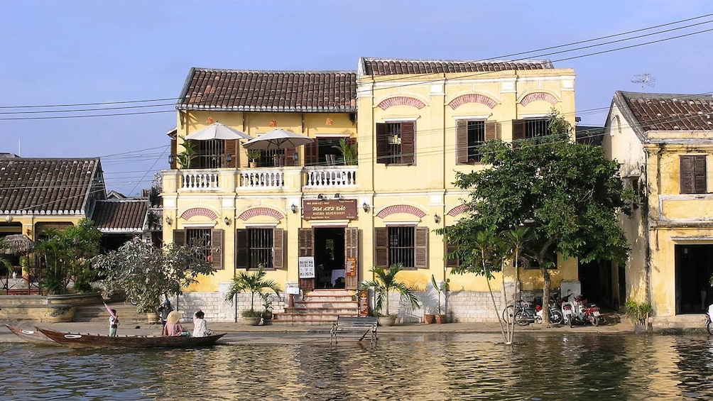 view of building from the water in Hanoi