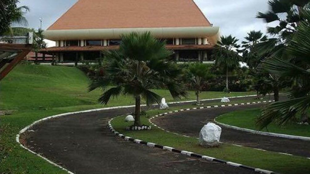 road leading up to building