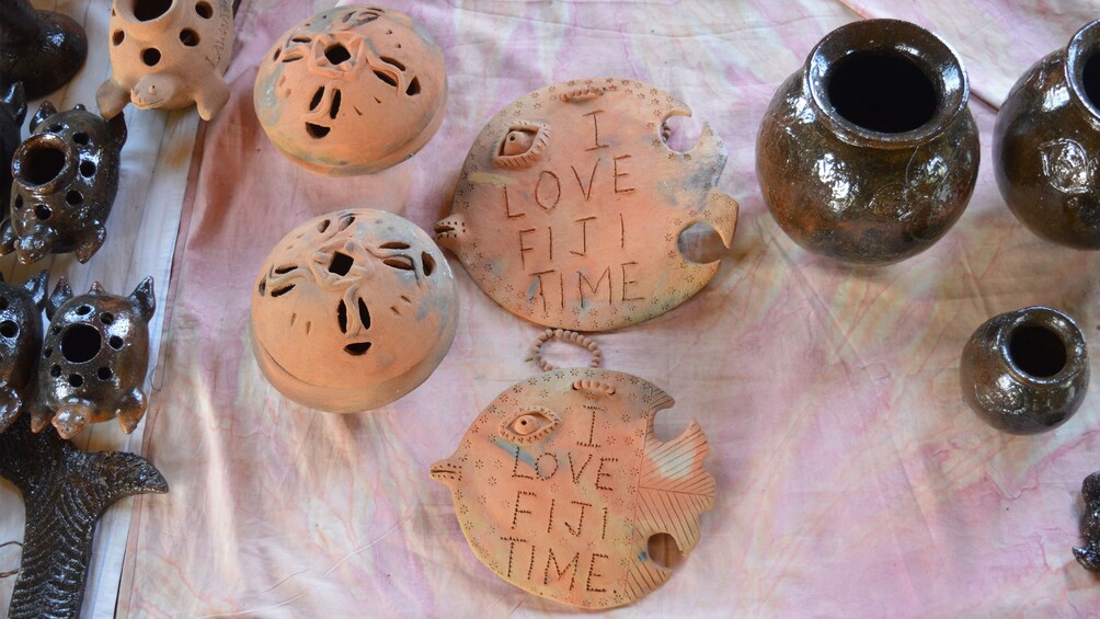 Ceramic artwork at shop in Fiji