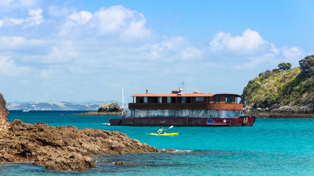 Scenic view of a cruise on the Bay of Islands, New Zealand