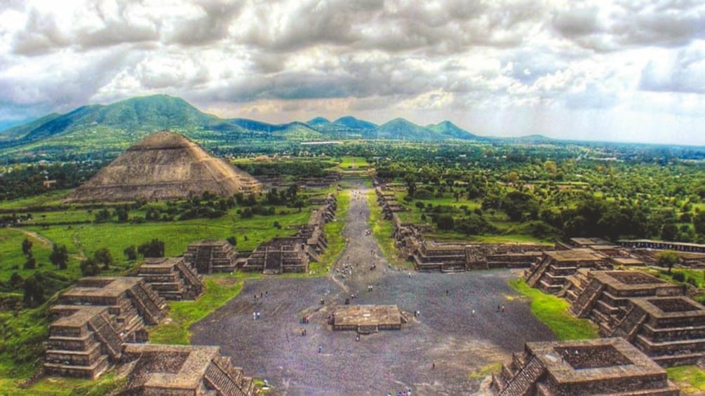 Aerial view of Teotihuacan.