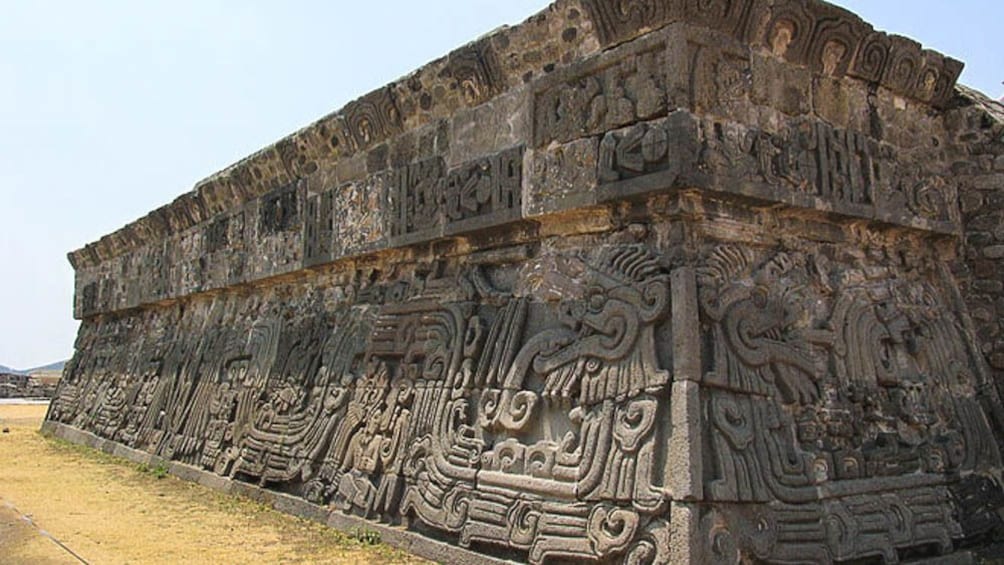 Close up of ancient structure.