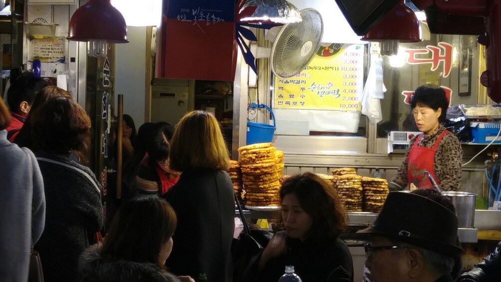 woman working food vendor