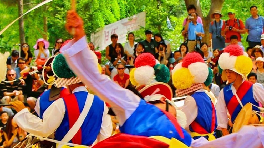 Vibrant locals dancing in Seoul, South Korea 