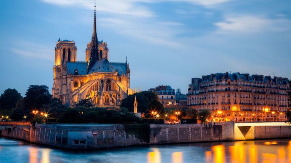 Notre Dame at dusk