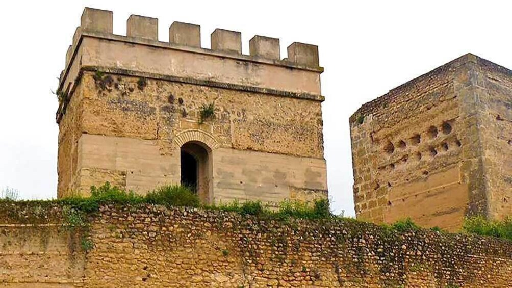 old stone castle walls in Spain