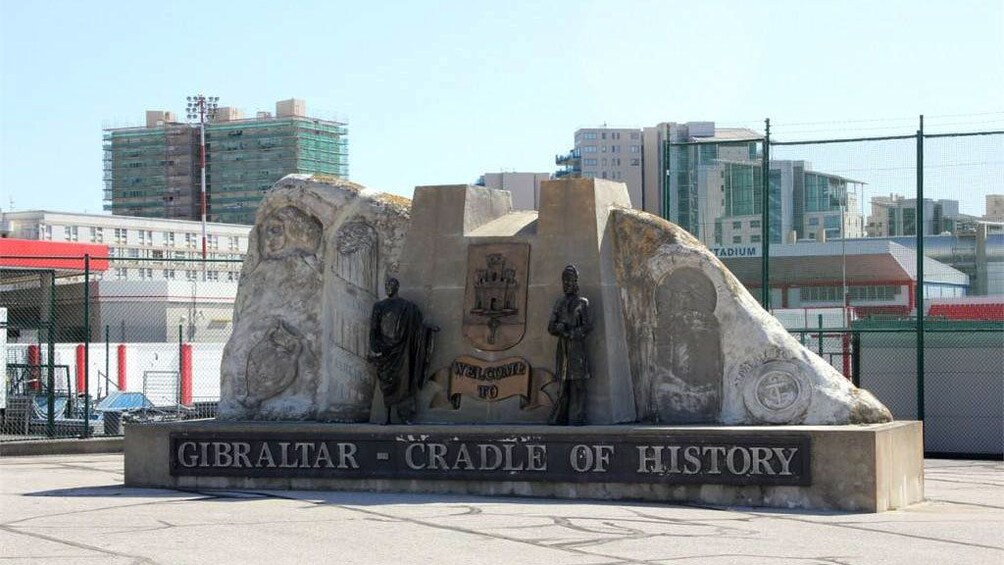 Welcome sculpture in Gibraltar