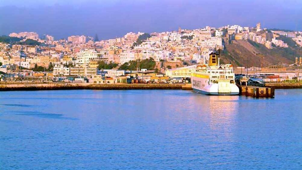 a boat docked at the bay in SPain