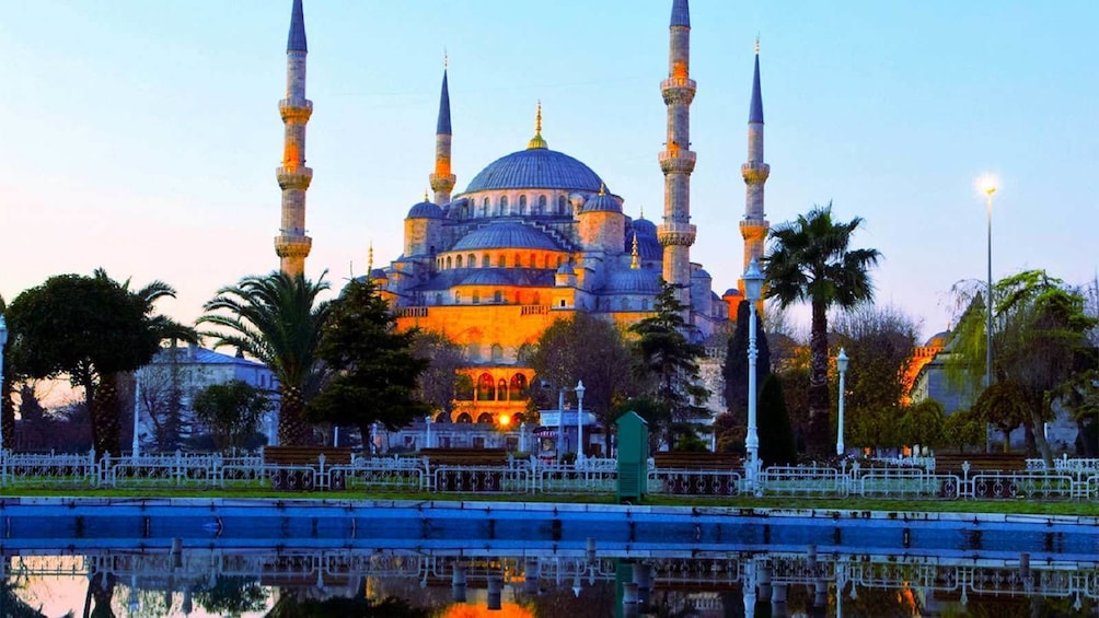 Hagia Sophia at sunset in Istanbul 