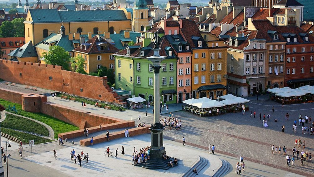 exploring an old town in Warsaw