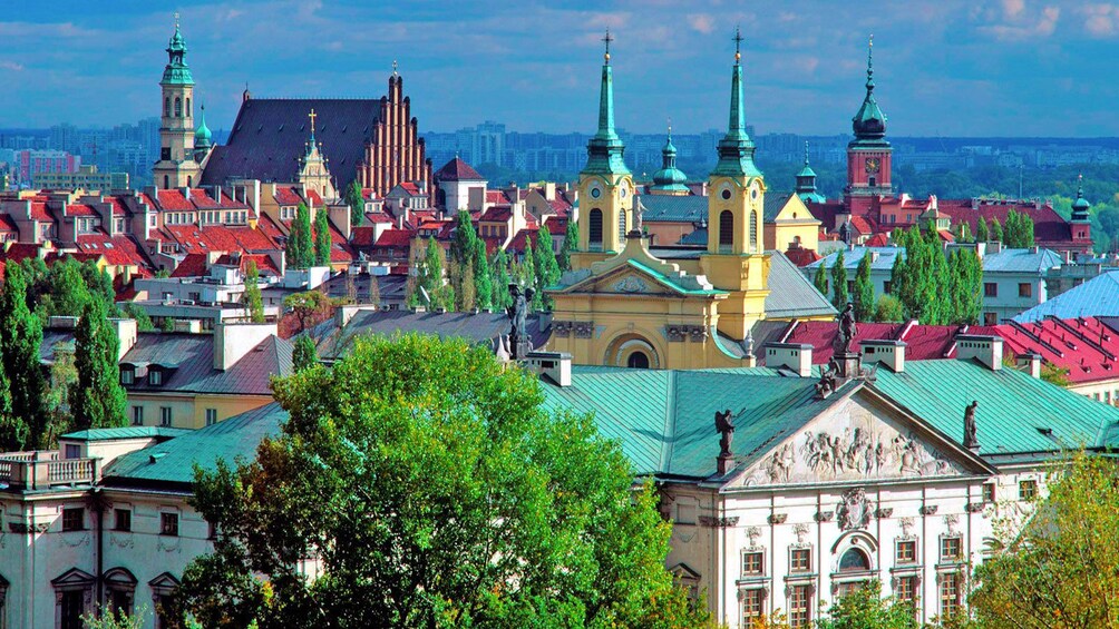 exploring the city in Warsaw