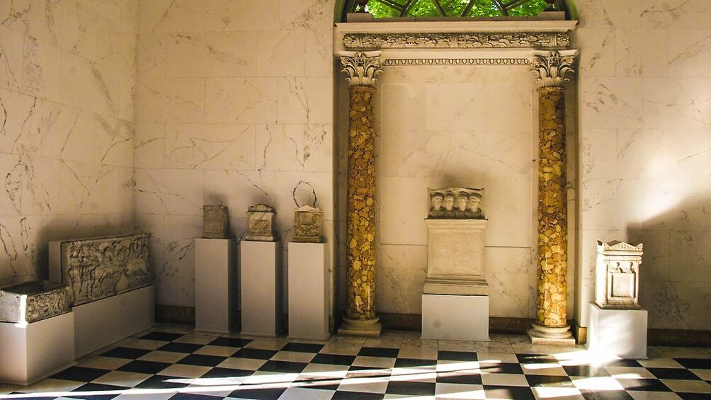 Interior view of historic building.