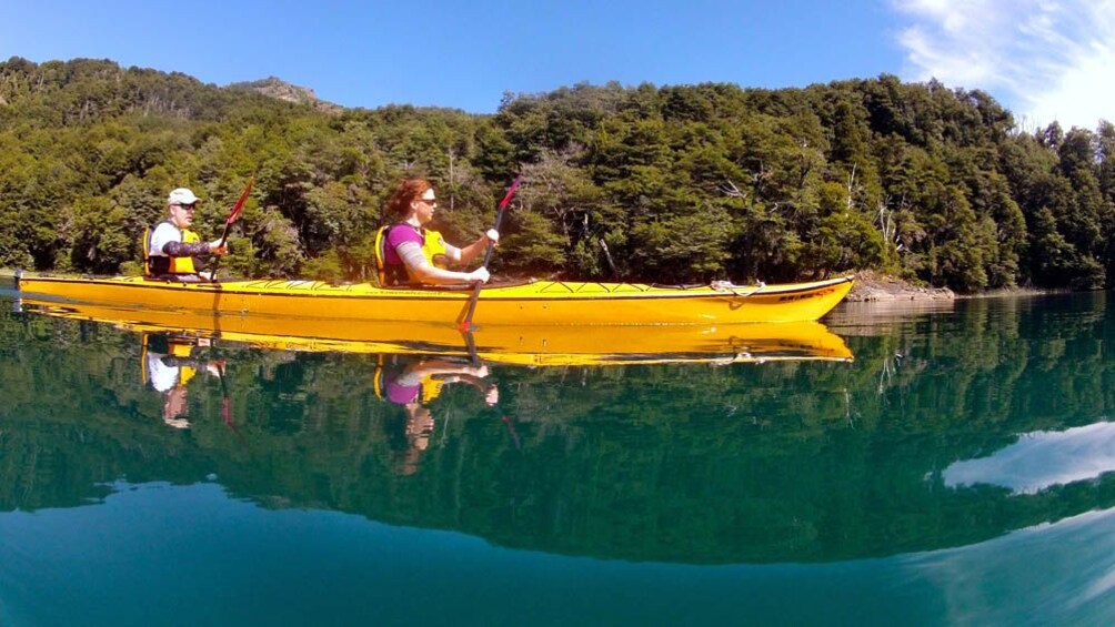 Kayakers on a river in Buenos Aires