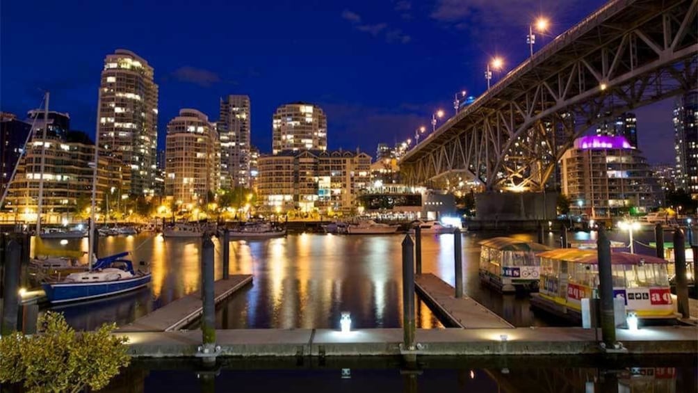 Show item 1 of 8. Granville Island at night in Vancouver, BC