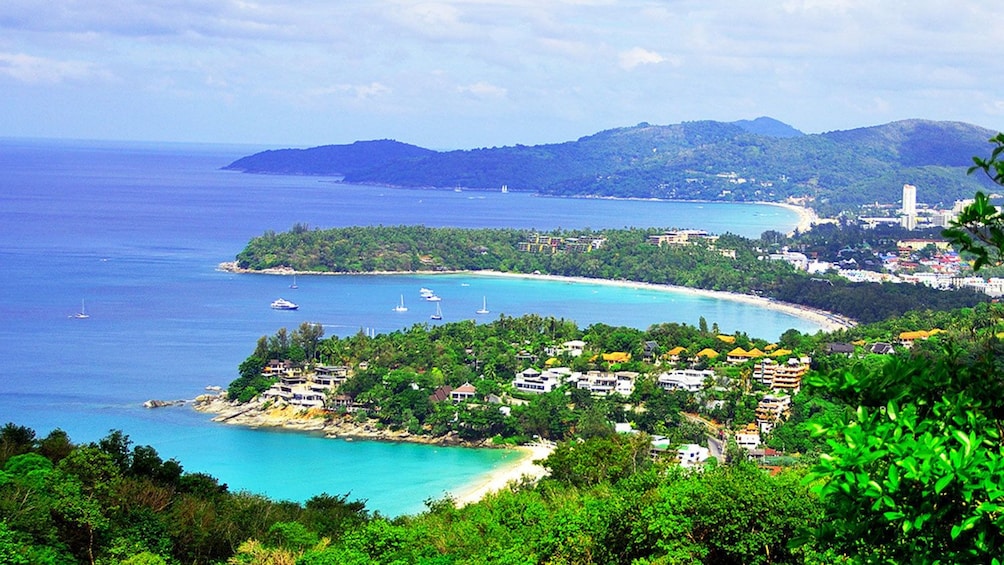 Panoramic view of the coastline of Phuket