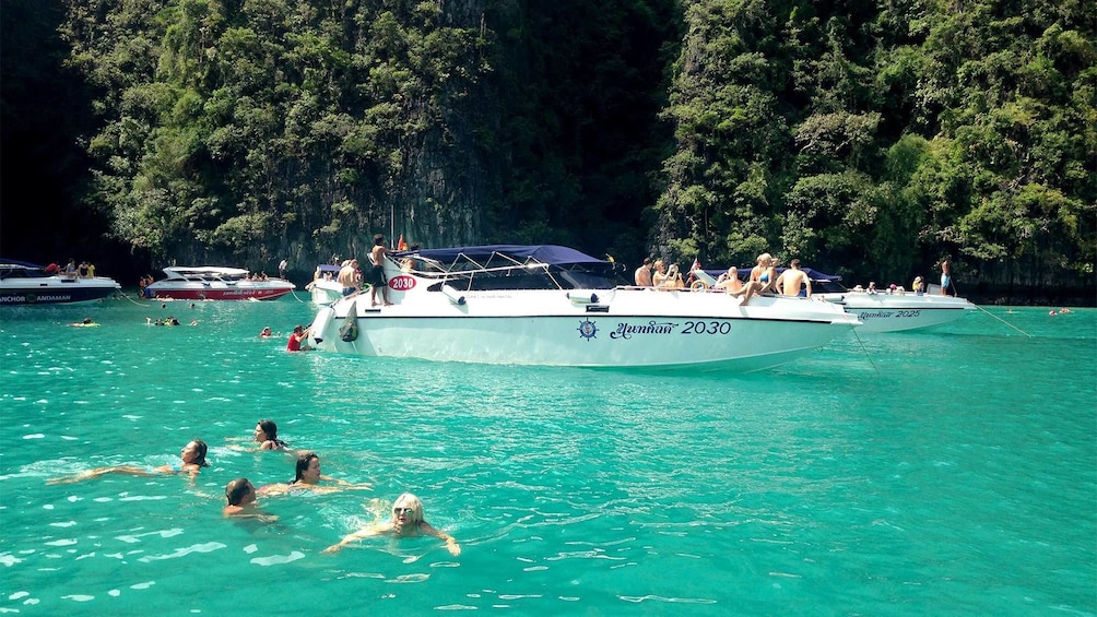 Group on the tour of Phi Phi Island in Phuket, Thailand