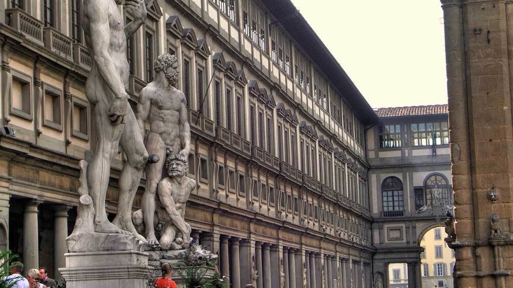 old statues outside in Florence