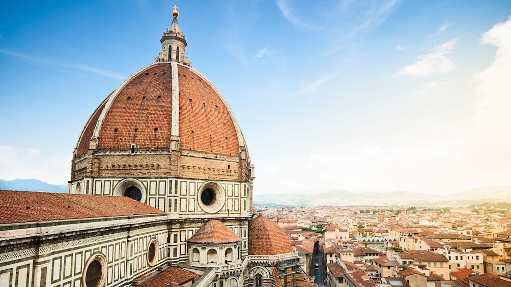 Aerial view of Florence Cathedral.