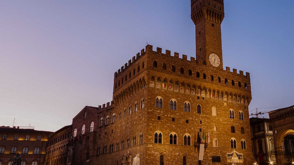 Palazzo Vecchio in the evening.