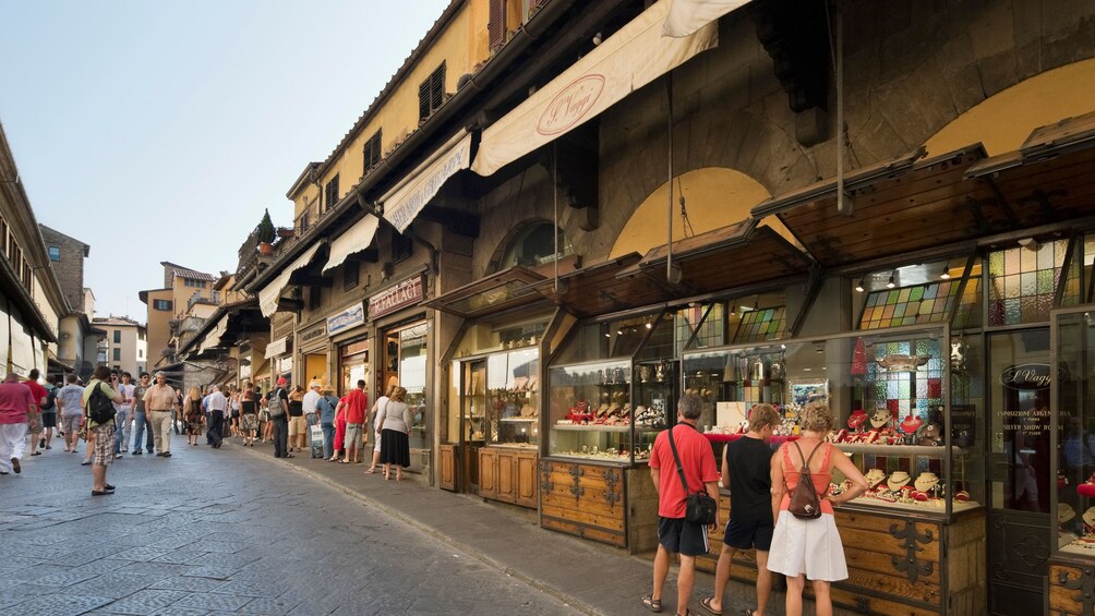Angled view of local marketplace.