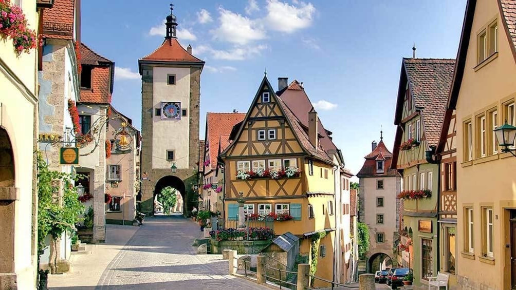 an old town clock tower in Germany