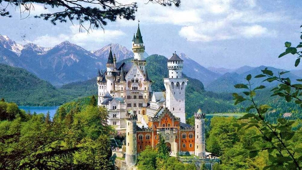 view of the lakeside castle in Germany