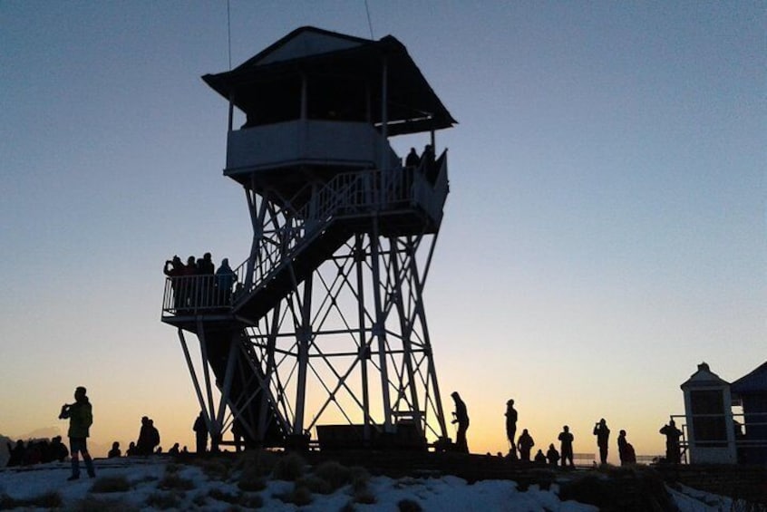 Poonhill, Sunrise view tower. Nearly the sunrise time.