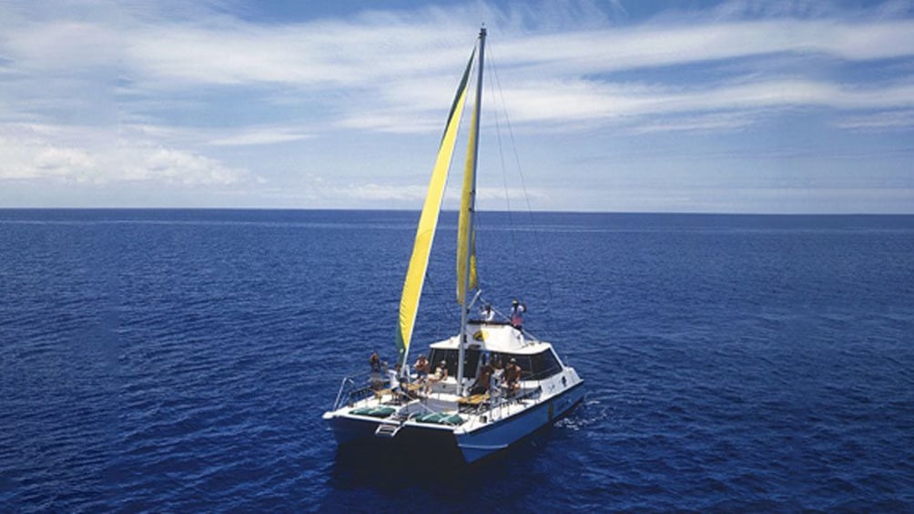 Catamaran sailboat on Oahu