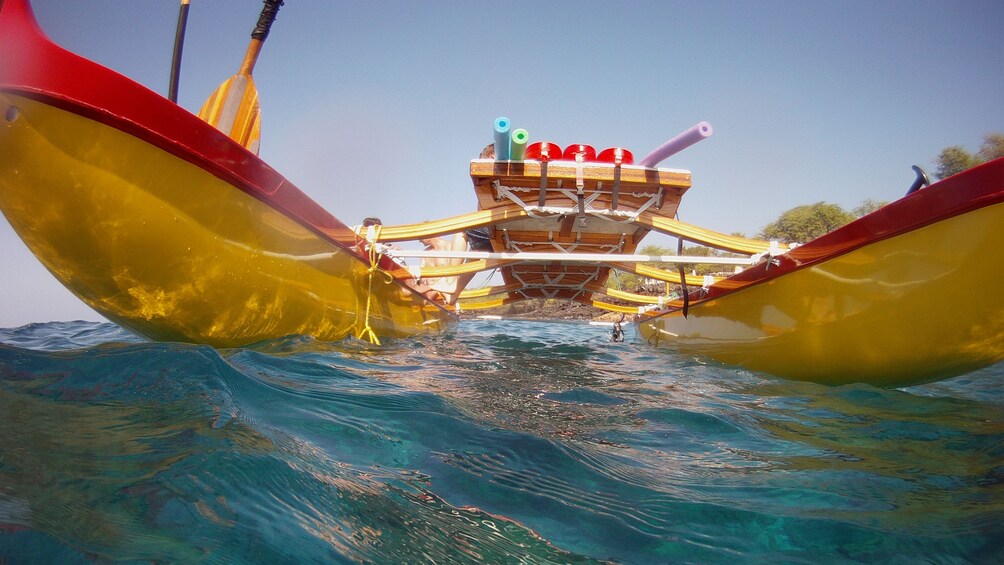 An outrigger canoe in Hawaii